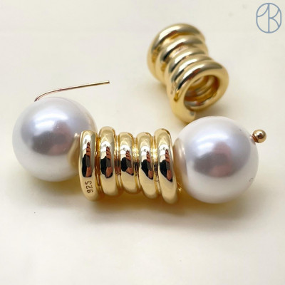 Бусина пружинка, цвет золото 11х13 мм