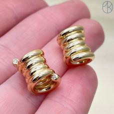 Бусина пружинка, цвет золото 11х13 мм