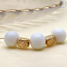 Бусина прямоугольник фриформ, цвет золото 6х5 мм 