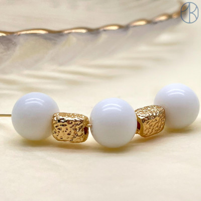 Бусина прямоугольник фриформ, цвет золото 6х5 мм 