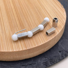 Бусина прямоугольник сталь 7х2 мм, цвет серебро Бусина прямоугольник сталь 7х2 мм, цвет серебро