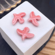 Бусина птица, цвет розовый 17 мм Бусина птица, цвет розовый 17 мм