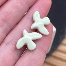 Бусина птица, цвет салатовый 17 мм Бусина птица, цвет салатовый 17 мм