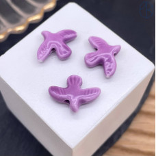 Бусина птица, цвет сиреневый 17 мм Бусина птица, цвет сиреневый 17 мм