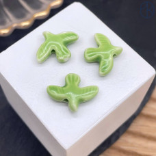 Бусина птица, цвет зеленый 17 мм Бусина птица, цвет зеленый 17 мм