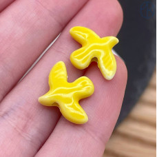 Бусина птица, цвет желтый 17 мм Бусина птица, цвет желтый 17 мм