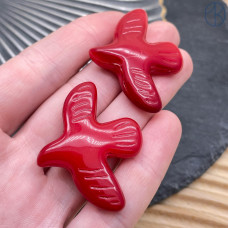 Бусина, птица красная 32х42 мм