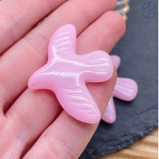 Бусина, птица розовая 32х42 мм