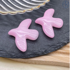 Бусина, птица розовая 32х42 мм