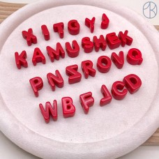 Бусина Q красная 20 мм