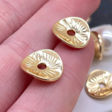 Бусина-разделитель, цвет золото 13х12 мм