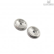 Бусина рондель, цвет серебро 7 мм 