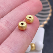 Бусина рондель, цвет золото 6х3 мм
