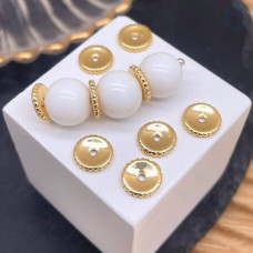 Бусина рондель, цвет золото 8 мм