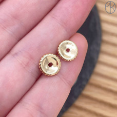 Бусина рондель, цвет золото 8 мм