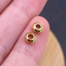 Бусина рондель сталь уп. 6 шт.6 мм, цвет золото 18К Бусина рондель сталь уп. 6 шт.6 мм, цвет золото 18К