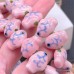 Бусина рыба керамика, цвет розовый 18 мм штучно