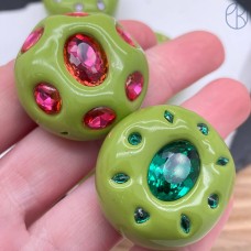 Бусина с кристаллом №10 ~ 25-40 мм