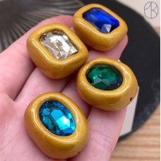 Бусина с кристаллом №2 ~ 20-40 мм