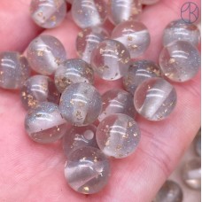 Бусина серая микс 10 мм