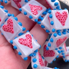 Бусина сердце №1 ~ 16 мм 