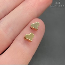 Бусина сердце фигурное,цвет золото 4,7*5,6мм  
