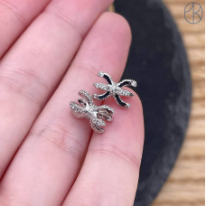 Бусина-шапочка, цвет серебро 10 мм