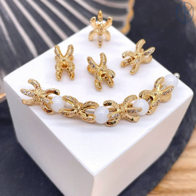 Бусина-шапочка, цвет золото 10 мм