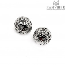 Бусина шар, цвет серебро 10 мм 