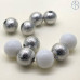 Бусина шар, цвет серебро 10 мм