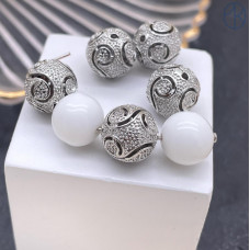 Бусина шар, цвет серебро 11 мм