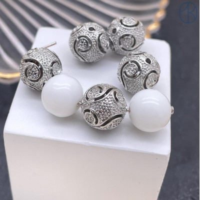 Бусина шар, цвет серебро 11 мм