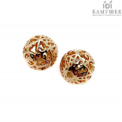 Бусина шар, цвет золото 10 мм 