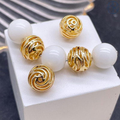 Бусина шар, цвет золото 10 мм 