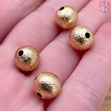 Бусина шар, цвет золото 10 мм