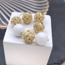 Бусина шар, цвет золото 10 мм