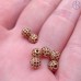 Бусина шар красные цирконы, цвет золото 4 мм 