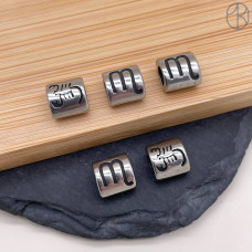 Бусина Скорпион сталь, цвет серебро 9 мм