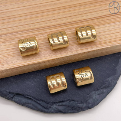 Бусина Скорпион сталь, цвет золото 9 мм