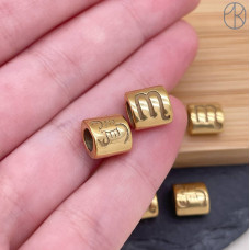 Бусина Скорпион сталь, цвет золото 9 мм