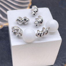 Бусина спираль, цвет серебро 7х11 мм 