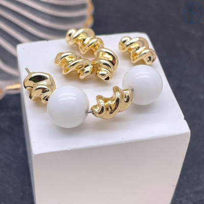 Бусина спираль, цвет золото 7х11 мм 