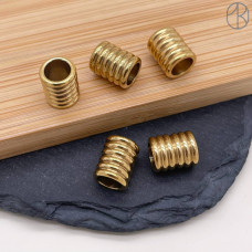 Бусина сталь 11 мм, цвет золото 18К Бусина сталь 11 мм, цвет золото 18К