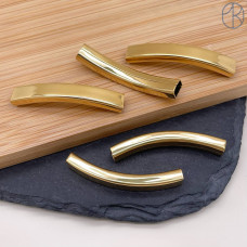 Бусина сталь 40х6 мм, цвет золото 18К Бусина сталь 40х6 мм, цвет золото 18К