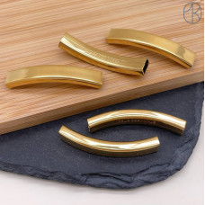 Бусина сталь 40х7 мм, цвет золото 18К Бусина сталь 40х7 мм, цвет золото 18К