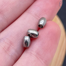 Бусина сталь 5х2 мм, цвет серебро Бусина сталь 5х2 мм, цвет серебро