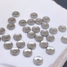 Бусина сталь 6 мм, цвет серебро