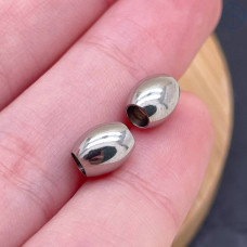 Бусина сталь 7х3 мм, цвет серебро Бусина сталь 7х3 мм, цвет серебро