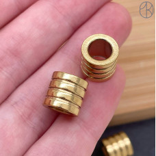 Бусина сталь 9 мм, цвет золото 18К Бусина сталь 9 мм, цвет золото 18К