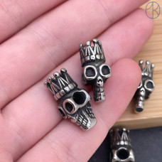 Бусина сталь череп 18 мм Бусина сталь череп 18 мм